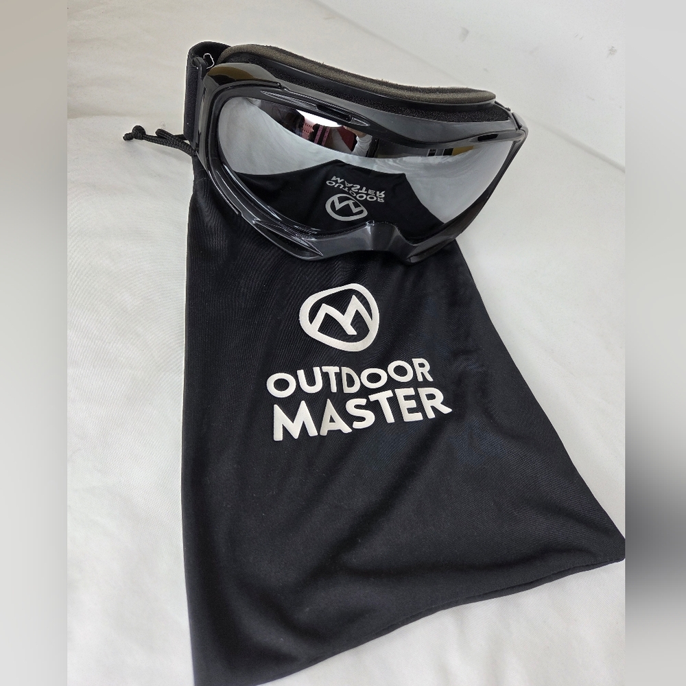 Outdoor Master Ski Goggles In Black With Mirror Lenses